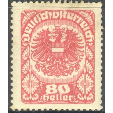 Austria 1920 - SG402 - 80h red - Republican Arms - unused