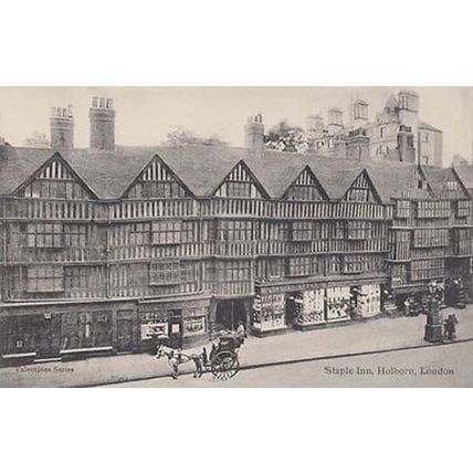 Staple Inn Holburn London Antique Postcard
