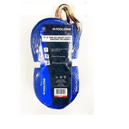 Tie Down Strap Tool 50mm X 10m Heavy Duty Ratchet Cargo Trailer Roof Rack