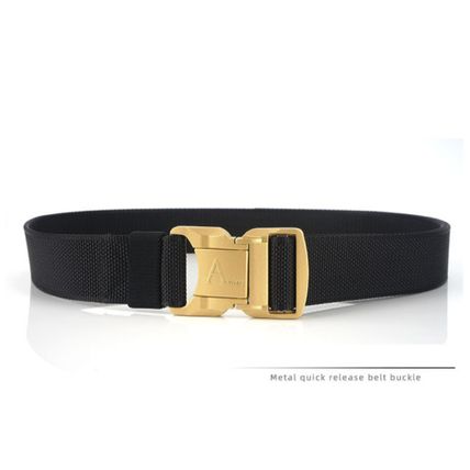Gold Aluminum Safety Alloy Buckle Outdoor Tactical Belt Stylish Men's Belt