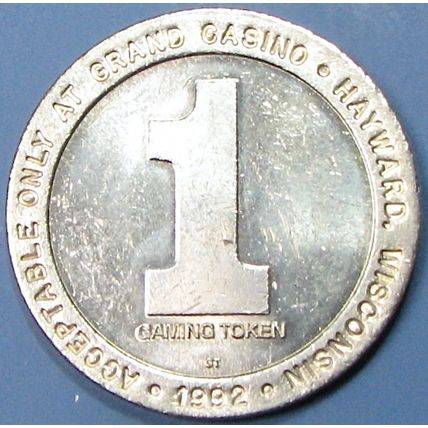 Lac Courte Oreilles. $1 Casino Token. Hayward, WI. 1992. 18A.