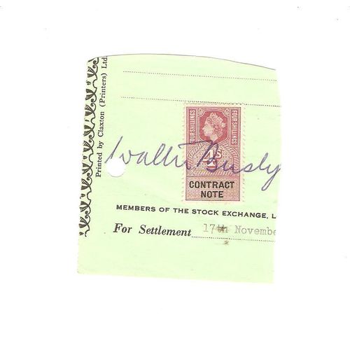 Great Britain 4 shilling red revenue stamp circa 1960