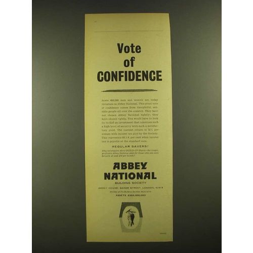 1960 National Building Society Ad - Vote of Confidence
