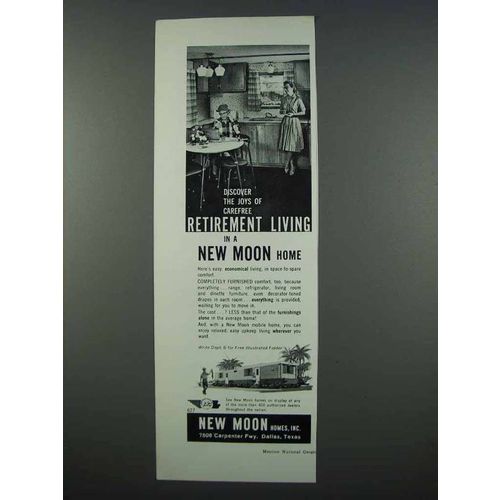 1962 New Moon Mobile Home Ad - Retirement Living