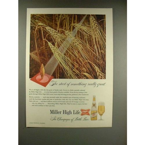 1967 Miller High Life Beer Ad - Start of Something Good