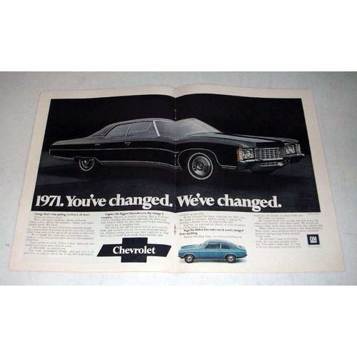 1971 Chevrolet Caprice Sedan Car Ad - We've Changed