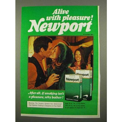 1975 Newport Cigarettes Ad - Pleasure