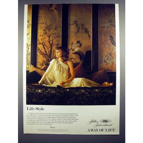 1981 Hilton International Paris Hotel Ad - Life Style