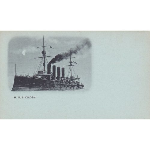 H.M.S. Didem Launched 1896 Cruiser Shipping Postcard (S11419)