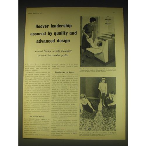 1962 Hoover Advertisement - Keymatic Washing Machine and Shampoo-Polisher