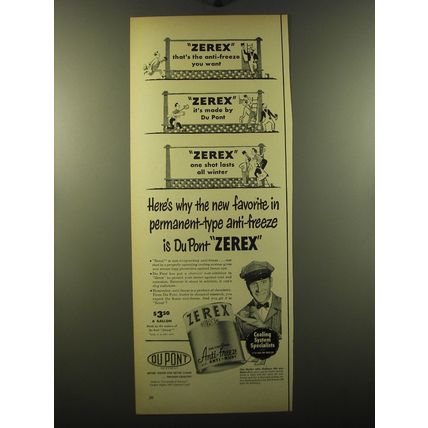 1950 Du Pont Zerex Anti-Freeze Ad - Here's why the new favorite