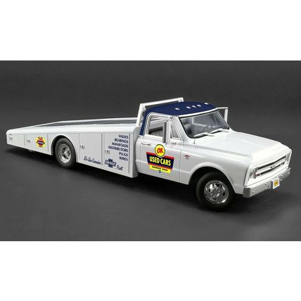 1967 Chevrolet C-30 Ramp Truck "OK Used Cars" White with Blue Top