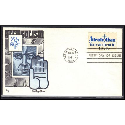 FDC Marg 1927 18c Alcoholism (Cachet-U/A) Box0600