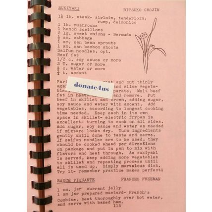 FLAVORS FROM AN IKEBANA KITCHEN 1975 COMMUNITY COOKBOOK w Brush Paintings Haiku