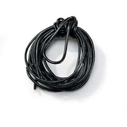 2mm Leather Cord - Black - 3 yards