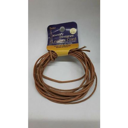 2mm Leather Cord - Natural - 3 yards