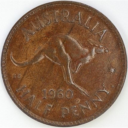 AUSTRALIA 1960 Halfpenny / ½ Penny Perth Mint (J- D)