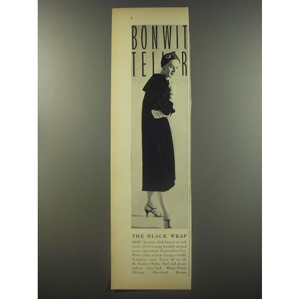 1956 Bonwit Teller Aintree Modes Coat Advertisement - The Black Wrap