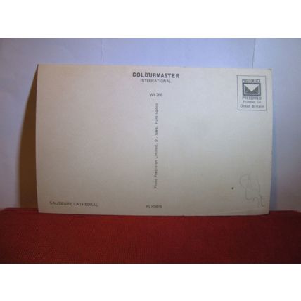 SALISBURY CATHEDRAL, WILTSHIRE unused postcard Colourmaster dated 1978 =