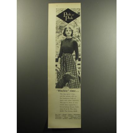 1957 Peck and Peck Skirt and Blouse Advertisement