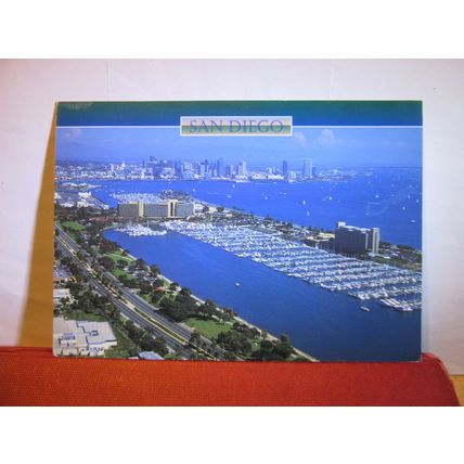 HARBOR ISLAND and SAN DIEGO, CALIFORNIA, USA used postcard 1998 pm #