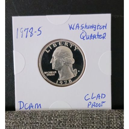 1- 1978 S ( CLAD PROOF/ DCAM ) WASHINGTON QUARTER.