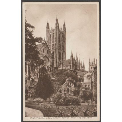 Bell-Harry Tower, Canterbury, Kent, 1932 - Crow Postcard