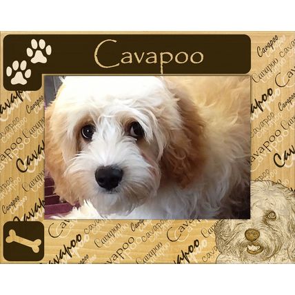 Cavapoo Laser Engraved Wood Picture Frame Landscape (8 x 10)