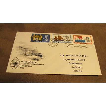 1963 GB FDC Cover - International Life-Boat Conference Edinburgh RNLI