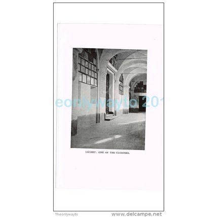 LAGHET, ONE OF THE CLOISTERS ,FRANCE, PHOTO BOOK ILLUSTRATION, 1921