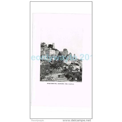ROQUEBRUNE, THE CASTLE, FRANCE, PHOTO BOOK ILLUSTRATION, 1921