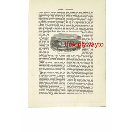 Theatre Of Segesta, Sicily, Italy, Small Book Illustration (Print), 1903
