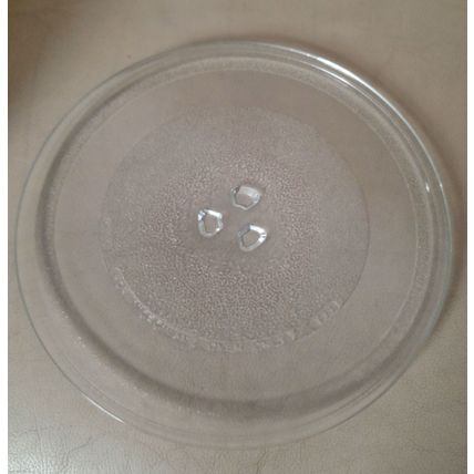 Microwave Glass Turntable Plate : 3 Lugs : 255mm
