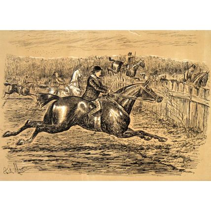 FLOREAT ETONA 1886 George Finch Mason - Horses VICTORIAN PRINT