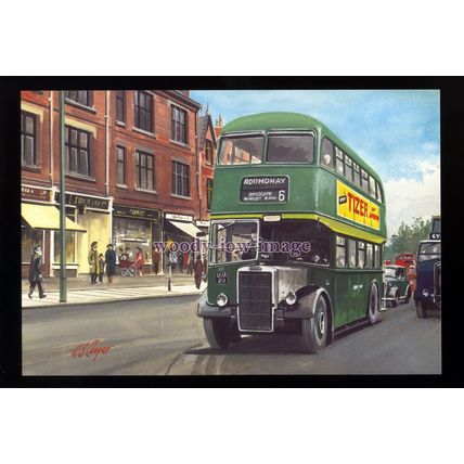 tm6624A - Leeds City Transport Bus No.211 - Artist - G.S.Cooper- postcard