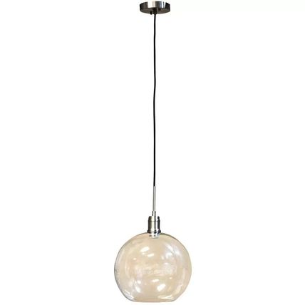 Harp and Finial HFL95034DS Luca Pendant Clear and Nickel