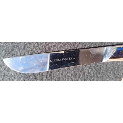 RARE Japan Sword Stainless Steel Serrated Blade Scalpel Steak Knives set of 6