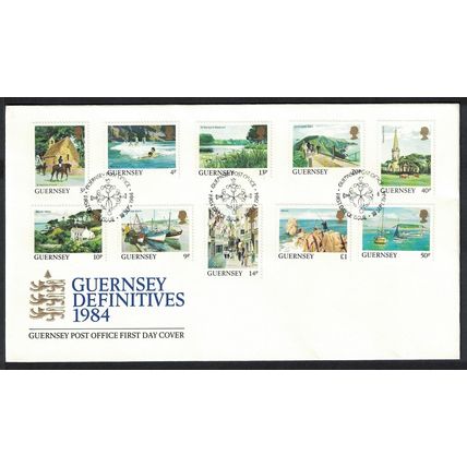 Guernsey Tourism Holidays Definitives Bailiwick Views FDC 1984 1984 SG#296