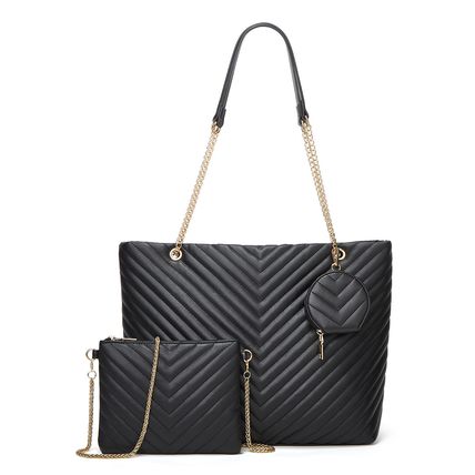Women Fashion Handbags Wallet Tote Bag Shoulder Bag Top Handle Satchel Purse Bla