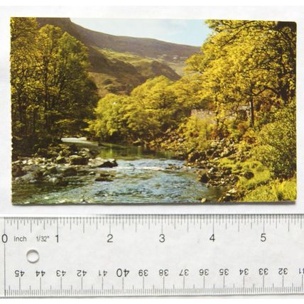 old postcard River Derwent, Borrowdale