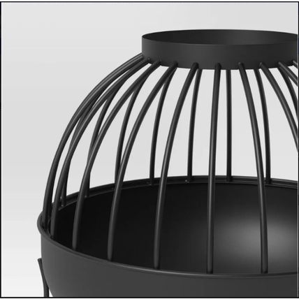Wood Burning Cutout Round Outdoor Fire Pit Black - Threshold™: Weather-Resistant