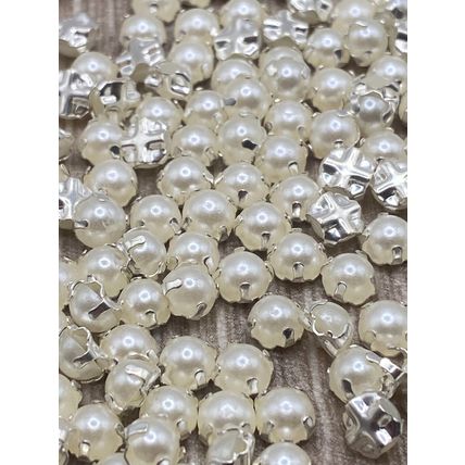 5mm Tiny Imitation Pearl ABS Plastic Shank Buttons Baby Dolls Cardigan Knitting