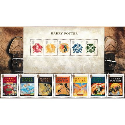 2007 Harry Potter Stamp Set & Miniature Sheet 12x1st Class Postally Valid Stamps
