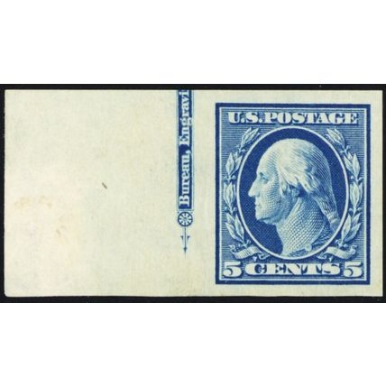 347, Mint Superb NH 5¢ Imperforate Washington - Stuart Katz