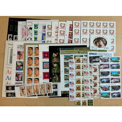 Discount Postage Lot of Sheets/Scrap Face Value $451.82 * Stuart Katz
