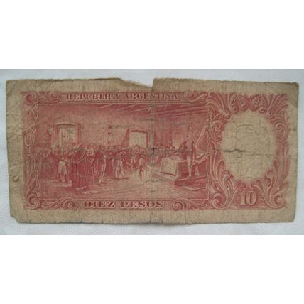 1935 Il Banco Central Republica Argentina Diez 10 pesos note