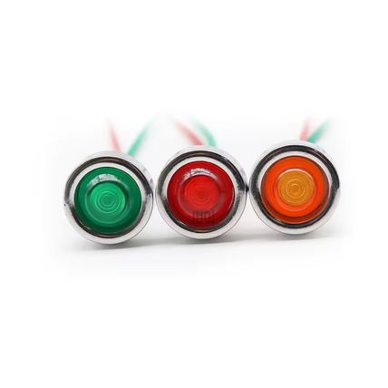 3 x 12V 10mm Led Indicator Light Pilot Dash Dashboard Panel Warning Lamp