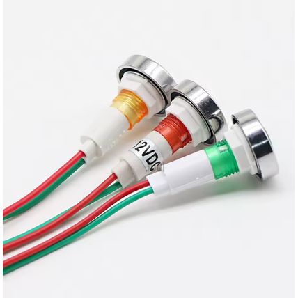 3 x 12V 10mm Led Indicator Light Pilot Dash Dashboard Panel Warning Lamp