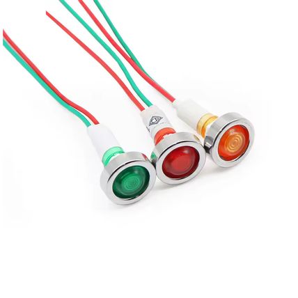 3 x 12V 10mm Led Indicator Light Pilot Dash Dashboard Panel Warning Lamp