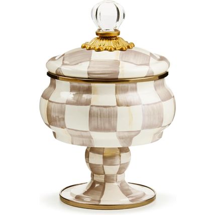 MACKENZIE-CHILDS Enamel Curiosity Pot, Decorative Container for Home Decor, Brow